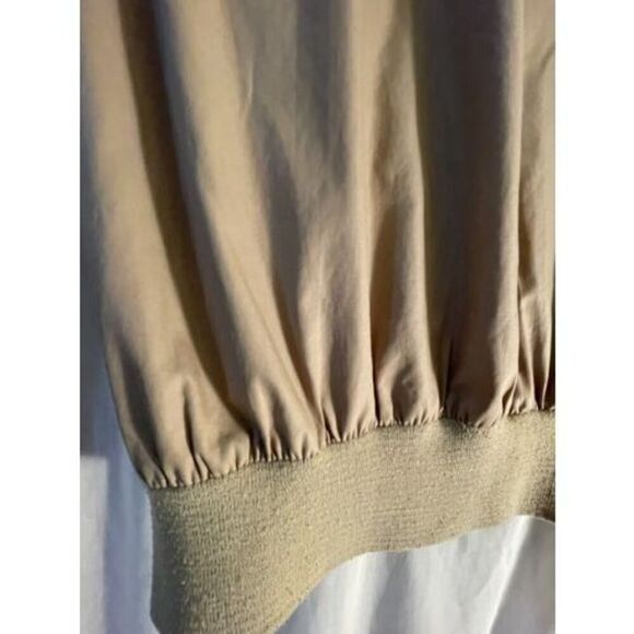 Vintage Windbreaker Vest *Like Members Only-Private Club-Khaki Sleeveless Large - Picture 7 of 7